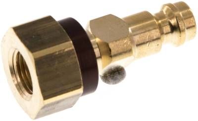 Kupplungsstecker (NW5) G 1/8"(IG), braun, Dreieck 9,5 mm