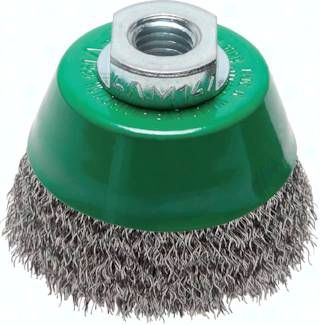 Topfbürste, 65 mm ( M14x2) Edelstahldraht 0,3 mm (gewellt)