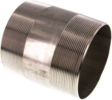 Rohrdoppelnippel R 4"-120mm, 20 bar 1.4571