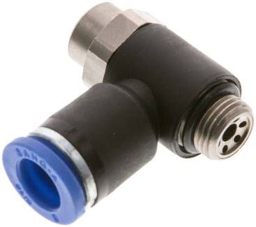 Winkel-Drosselrückschlag-ventil G 1/8"-8mm,abluftregelnd (Standard)
