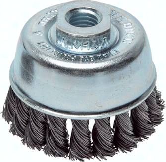 Topfbürste, 65 mm ( M14x2) Stahldraht 0,5 mm (18 x gezopft)