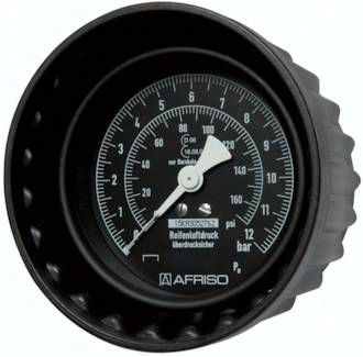 Manometer f. HRF 80mm, 0 - 12 bar, 15,9 mm Stutzen