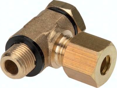 Winkel-Klemmringverschraubung G 3/8"-8mm, Messing