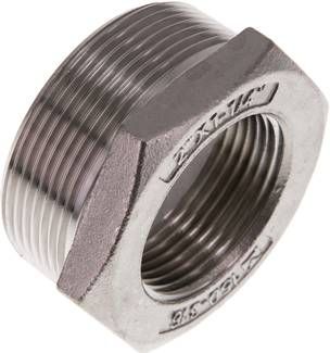 Reduziernippel R 2"(AG)-Rp 1 1/4"(IG), 16 bar 1.4408