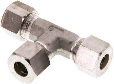 T-Schneidringverschraubung 12 S, Klemmring 1.4571 (NC)