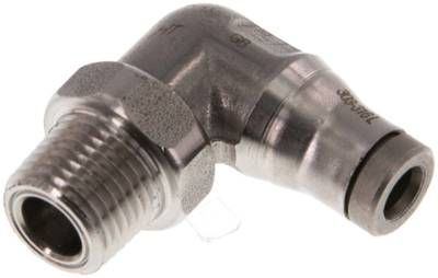 Winkel-Steckanschluss NPT 1/8"-4mm, IQS-Edelstahl