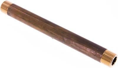 Rohrdoppelnippel G 1/2"-200mm, 16 bar Messing