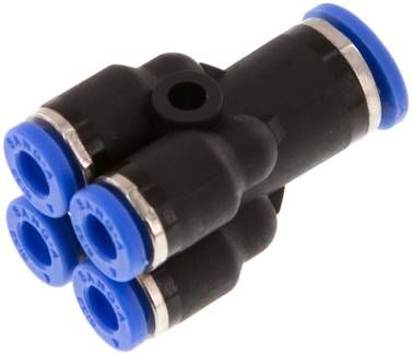 Steckanschluss-Mehrfachvert. 6mm-4mm, IQS-Standard