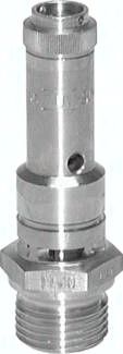 TÜV-Sicherheitsventil G 1/2" (DN8), 46,00 bar, 1.4571