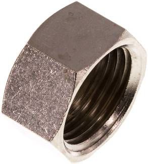 Verschlusskappe G 1/2", 16 bar Messing vernickelt