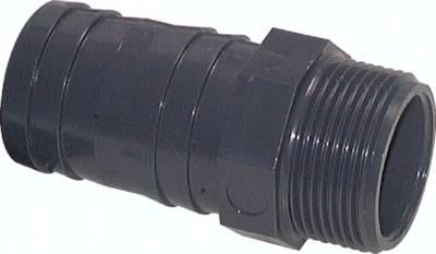 Gewindetülle Rp 1 1/2"-50mm, PVC-U