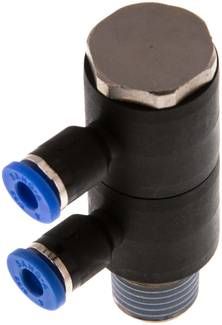 Steck-Mehrfachverteiler, 2-fach R 1/4"-4mm, IQS-Standard