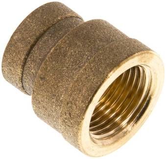 Rundmuffe G 3/8"-G 1/4", 16 bar Messing