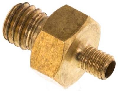 Doppelnippel M 5-M 3, 16 bar Messing/Rotguss