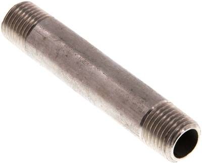 Rohrdoppelnippel R 1/4"-70mm, 20 bar 1.4571