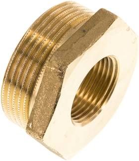 Reduziernippel G 1 1/2"(AG)-G 3/4"(IG), 16 bar Messing