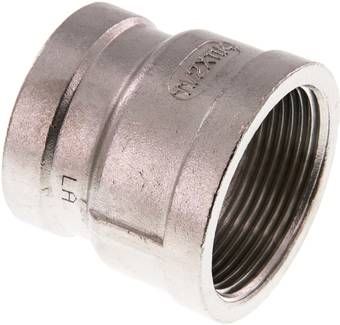 Rundmuffe Rp 1 1/2"-Rp 1 1/4", 16 bar 1.4408