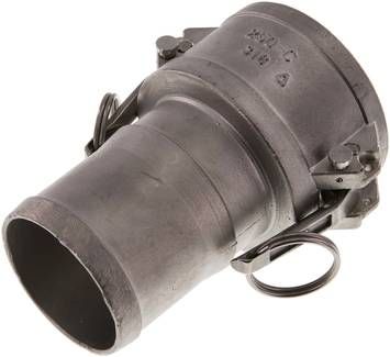 Sicherheits-Kamlock-Kupplung (C) 63mm Schlauch, Edelstahl (1.4408)