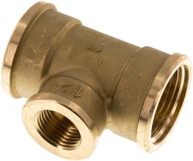 T-Stück Rp 1"-Rp 1/2"-Rp 1" (IG), 16 bar Messing