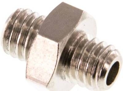 Doppelnippel M 5-M 5, 16 bar Messing vernickelt