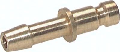 Kupplungsstecker (NW2,7) 5mm Schlauch, Messing