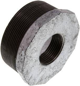 Reduziernippel R 3"(AG)-Rp 1 1/4"(IG), 25 bar Temperguss verzinkt