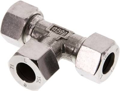 T-Schneidringverschraubung 15 L, 1.4571