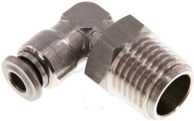 Winkel-Steckanschluss, pos. R 1/4"-4mm, IQS-Edelstahl