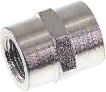 Hochdruck-Muffe G 3/8"-G 3/8", Stahl verzinkt