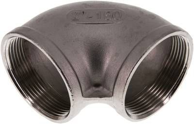 90°-Winkel Rp 2" (IG), 10 bar 1.4408