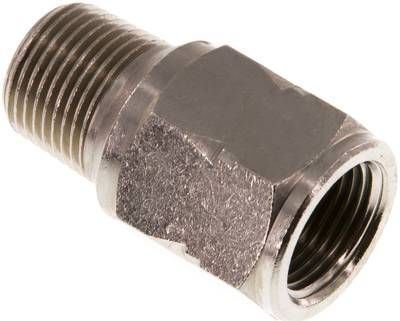 Mini-Rückschlagventil R/Rp 3/8" (AG/IG), Messing vernickelt