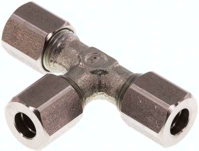 T-Schneidringverschraubung 6 LL, Stahl verzinkt