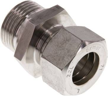 Gerade Schneidringverschr. 22 L-G 1", Klemmring 1.4571 (NC)