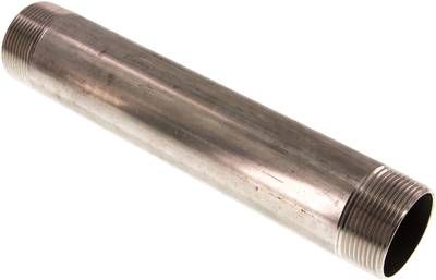 Rohrdoppelnippel R 1 1/2"-240mm, 20 bar 1.4571