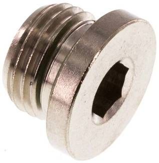 Verschlussstopfen Innenskt. G 1/4", 16 bar Messing vernickelt