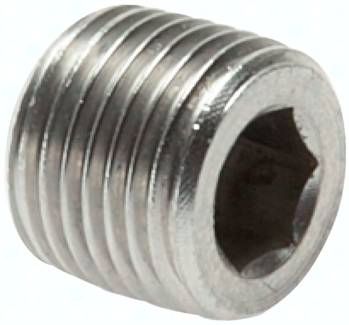 Verschlussstopfen Innenskt. G 1/2", 40 bar 1.4571