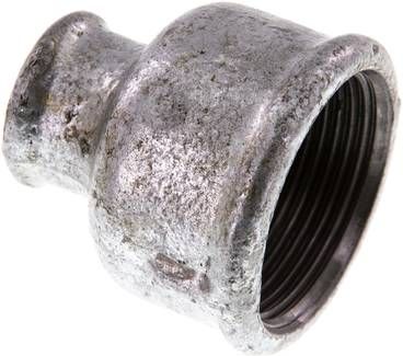 Rundmuffe Rp 1 1/4"-Rp 1/2", 25 bar Temperguss verzinkt