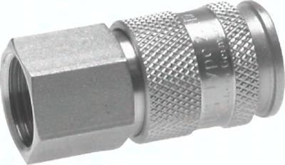 Kupplungsdose (NW10) G 1/2"(IG), Messing vernickelt
