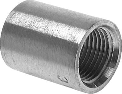 Rundmuffe NPT 1"-NPT 3/8", 16 bar 1.4408