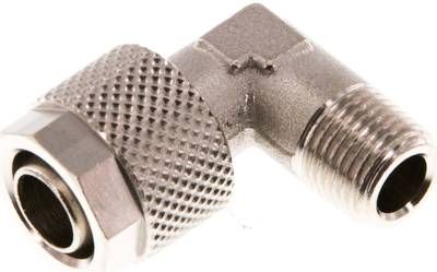 Winkel-Verschraubung R 1/8"-10 x 8mm, Messing vernickelt