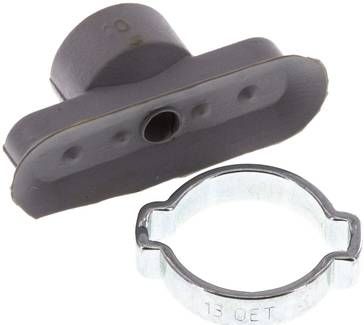 Ovalsauger, 30 x 10mm, Hub 2mm, NBR (grau)
