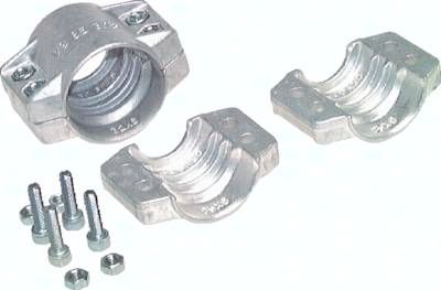 Klemmschalen 114 - 119mm, Aluminium, EN14420-3 (DIN2817)