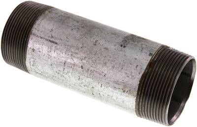 Rohrdoppelnippel R 2"-150mm, 50 bar, Stahlrohr ST 37 verzinkt