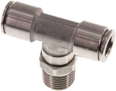 T-Steckanschluss R 1/4"-8mm, IQS-Edelstahl