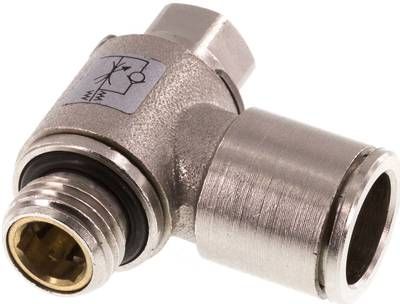 Winkel-Drosselrückschlag-ventil G 1/4"-12mm,zuluftregelnd (Sonderausführung)