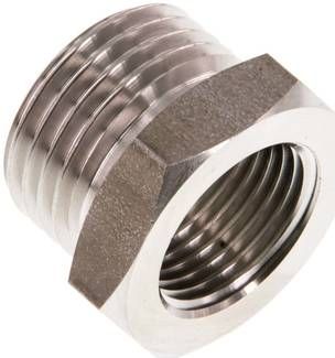 Reduziernippel G 1/2"(AG)-G 3/8"(IG), 40 bar 1.4571