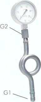 Wassersackrohr Kreisform(1.4571) G 1/2" (AG)-G 1/2" (AG)