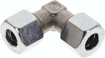 Winkel-Schneidringverschrau-bung 14 S, Stahl verzinkt