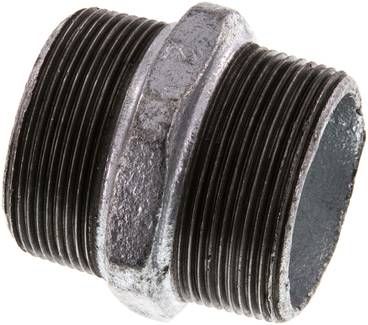 Doppelnippel R 2"-R 2", 25 bar Temperguss verzinkt