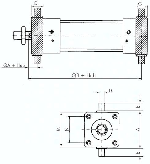 ISO 15552-Flanschschwenkbefes-tigung 100 mm, 1.4571